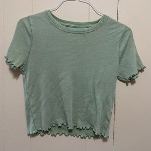 Green Crop Top
